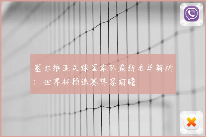 塞尔维亚足球国家队最新名单解析：世界杯预选赛阵容前瞻