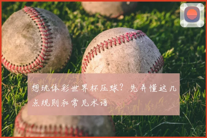 想玩体彩世界杯压球？先弄懂这几点规则和常见术语