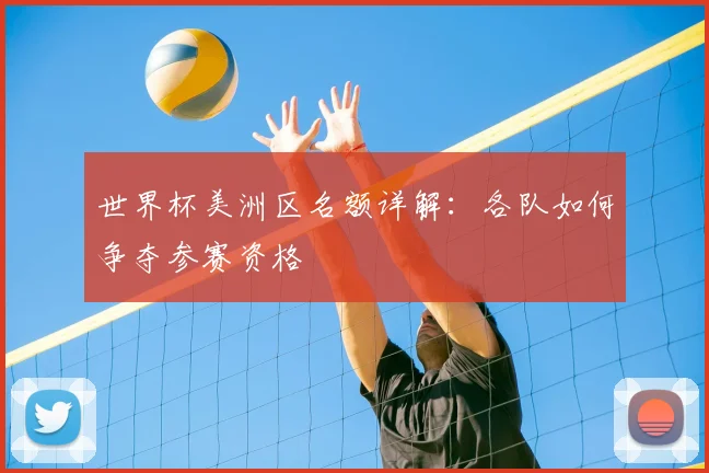 世界杯美洲区名额详解：各队如何争夺参赛资格